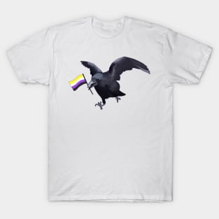 Nonbinary Pride Crow Friend T-Shirt